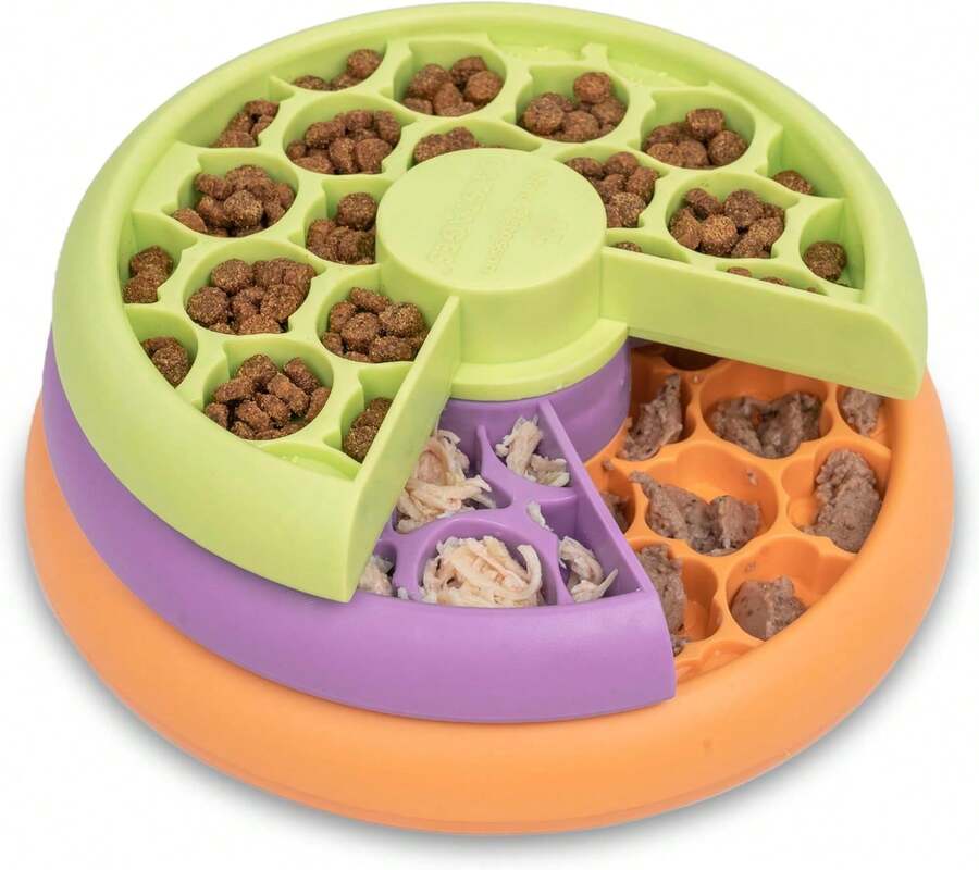 Kitty Lickin' Layers Multilayered Cat Fun Feeder Cat Treat Puzzle,11260872 - gừng - Xem 1