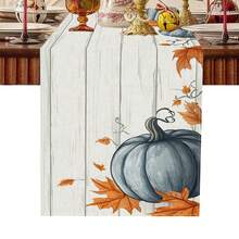 1 Colorful Pumpkin And Other Holiday Element Pattern Table Flag, Made Of 72 Inch Knitted Polyester Fiber, Suitable For Holiday Gathering Tables, Home Kitchen Decoration, And Gifts. - Multicolor - View 30