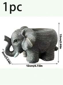 1/2/3 件树脂可爱大象花盆、幸运小猪花盆多肉花盆、精美园艺装饰品。送给爱人、父母和朋友的完美万圣节和圣诞节礼物。