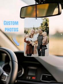 定制照片汽车后视镜吊坠、个性化亚克力照片挂饰、UV 打印汽车配件、钥匙扣、返校礼物、行李牌、背包装饰、情人节情侣和父母礼物