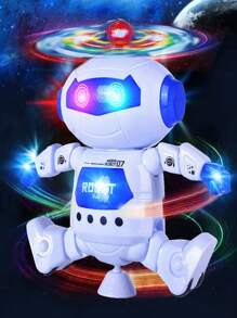 Chodzące zabawki-roboty dla dzieci - 360° obracający się, tańczący robot z migającymi światłami LED i muzyką, inteligentny interaktywny elektroniczny robot dla dzieci, chodząca zabawka dla małych chłopców i dziewczynek
