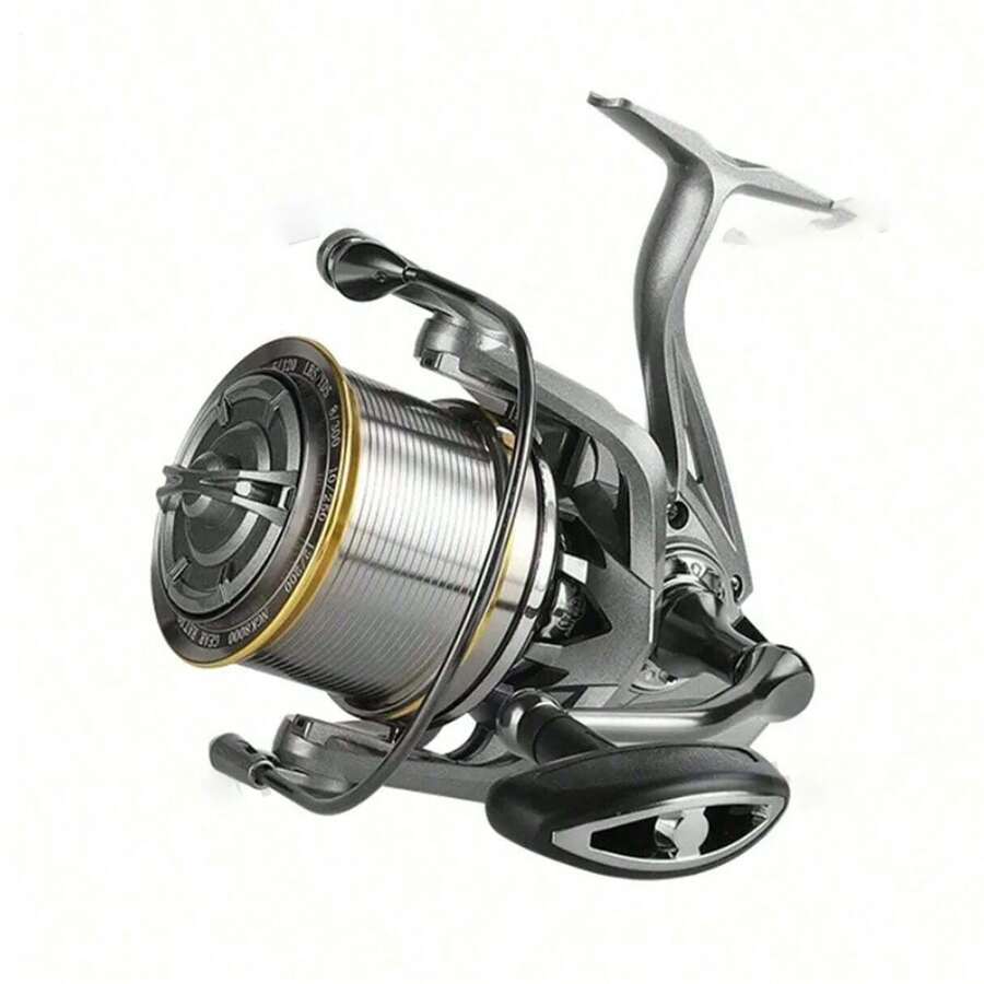 Ultra-Light Long Cast Spinning Reel, Aluminum Alloy Spool, Stainless Steel Bearing, Rotary Fishing Line Wheel, 8000 9000 10000 12000 14000 25KG Heavy Duty Fishing Reel For Saltwater & Freshwater Drag - Silver - View 1