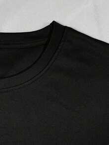 Camiseta de mujer de verano con estampado de mariposa oversize casual con detalle de moño - Negro 2 - Ver 5