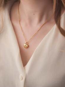 Colar com pingente em formato de mini urna de cremação em forma de coração - Joia memorial personalizada com gravação para animais de estimação - Colar porta-cinzas para guardar as cinzas do seu animal de estimação após o falecimento. - Multicolorido - Ver 4