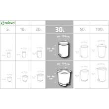 Relevo 100%  Bin Liners, Heavy Duty 30 L, 45 Bin Bags With Drawstrings - G - 30 L - View 2