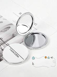 2pcs Double-Sided Foldable Makeup Mirror, Summer Portable Makeup Mirror For Women, PU Leather Travel Makeup Mirror, Minimalist Solid Color Handheld Folding Mirror, White Makeup Mirror, Beauty Makeup Tool,Makeup,Cheap,Room Decor,Vanity,Travel,Bedroom,Makeup Accessories,Mirror,Vanity Mirror,Mini Mirror,Compact Mirror,Mirror Small,Hand Mirror