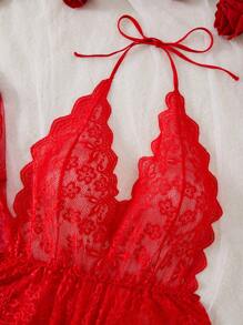 加大码蕾丝和性感紧身衣组合，完美的睡衣套装