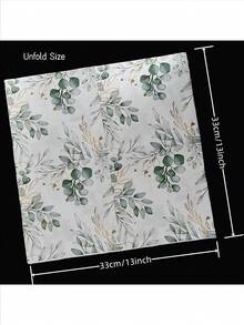 20/40 Peças Guardanapos Descartáveis de Folha de Eucalipto, Suprimentos Festivos de Primavera, 2 Camadas, 13*13 Polegadas Lenços de Papel Impressos para Festa ao Ar Livre, Piquenique, Restaurante, Festa em Casa, Casamento, Guardanapos de Papel para Festa - Folha - Visão 2