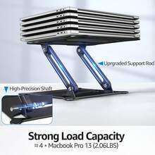 Laptop Notebook Stand Holder Adjustable Laptop Stand Portable Computer Riser Compatible With MacBook Air Pro HP  XPS  All Laptops 10-15.6"(Black) - A-Đen - Xem 3
