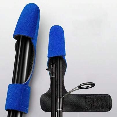 2 paquetes de fundas de goma para varillas de pesca, protectores elásticos para la punta de la varilla, envoltura multidireccional, accesorios de pesca al aire libre, correas de almacenamiento