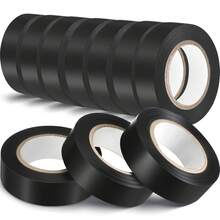 10 rolek taśmy izolacyjnej PVC – mocny klej, odporny na ciepło i warunki atmosferyczne, wodoodporny, trwały, odpowiedni do okablowania, chwytów rakiet i użytku domowego