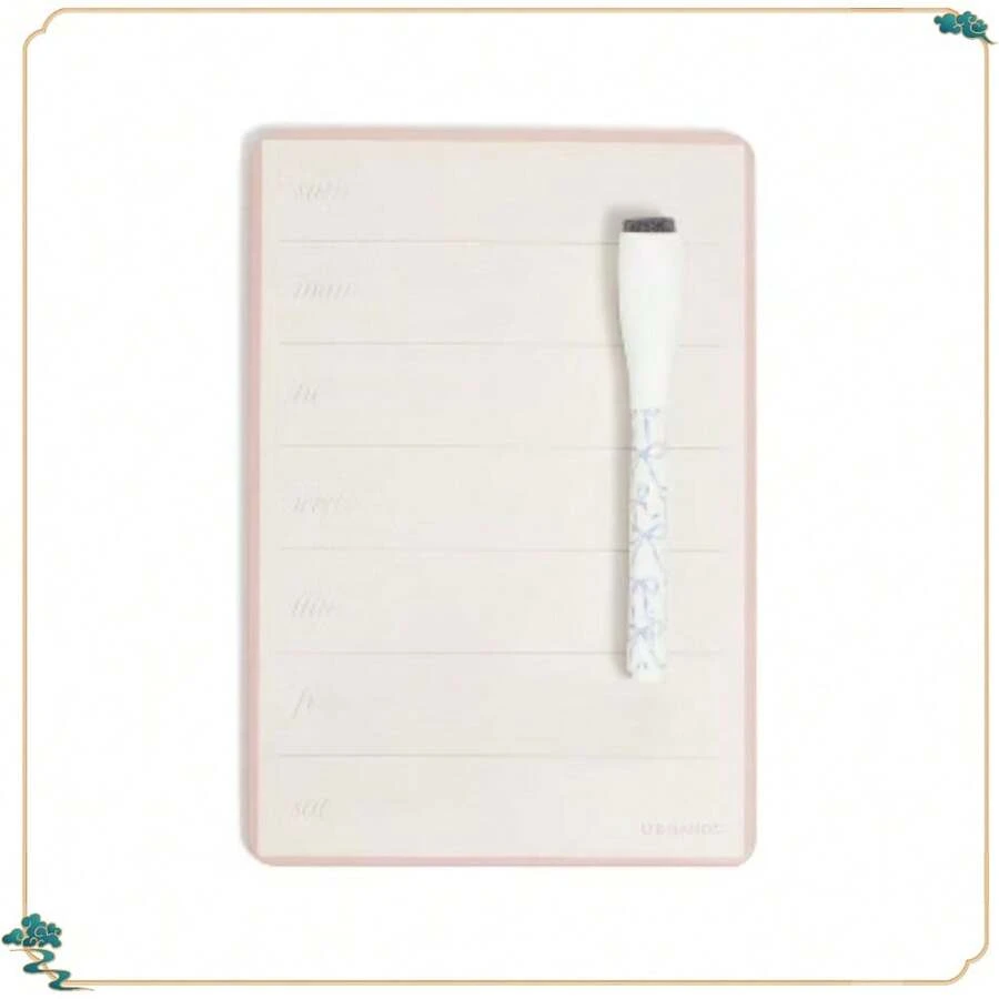 Magnetic Weekly Dry Erase Board With Bow Design For Fridge Or Locker