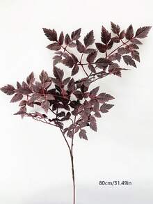 1 Pack Artificial Cimicifuga Plant Leaf Spray Faux Plum Cimicifuga Ramosa Leaf Branch Faux Fall Spray Silk Plants For Home Vase Wedding Garden Farmhouse Table Mantel Decor ,Ndoor Outdoor Thanksgiving Halloween Christmas Decoration Party Decor - Multicolor - View 12