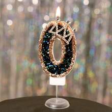 1 件 0-9 数字生日蜡烛带皇冠装饰，生日蛋糕数字蜡烛，结婚纪念日，毕业派对，房间装饰，礼物，生日蜡烛，生日装饰，生日快乐，蛋糕蜡烛，房间装饰 - 黑色 - 查看 14