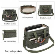 Corduroy Tote Bag Set (2PCS) For Women, Laptop Work Bags Crossbody Shoulder Hobo Messenger Handbag Purse Travel Gym Totes - 綠色 - 查看 2