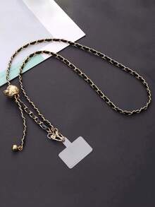 Correa de cadena de hombro con estilo fresco al por mayor, correa de cadena para mochila, bolso bandolera con pequeñas bolas doradas como regalo para la madre, la familia, los amigos, el cumpleaños, vacaciones, colgante de teléfono, cadena de teléfono - Multicolor - Ver 13