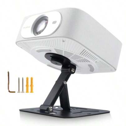 3-In-1 Projector Stand Table, Desk, Wall And Ceiling Mount With 1/4-Inch Screw, Foldable, Easy Setup, Compact Portable, Height Adjustable And Compatible With Most Projectors For Home,Outdoor,Office
