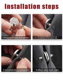 [Magnetic Curtain Ties] 1/12/24 PairsMagnetic Curtain Ties | Classic Metal With Back Studs, Easy Install, ToolFree, Reusable For Home, Bedroom, Office Curtains