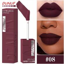 DUNUF 1pcs Liquid Matte Lipstick Velvet Matte Women'S Makeup ,Long-Lasting Waterproof Non-Stick Cup Non-Fade Lip Gloss , Waterproof And Long-Lasting,Ideal For Holidays And Halloween, Christmas, Valentine'S Day - 彩色 - 查看 20