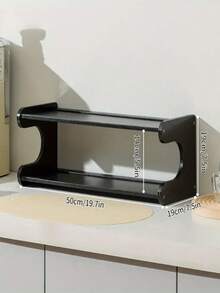 Kệ để bàn 2/3/4 tầng có ngăn chia bằng gỗ tre dày rất lý tưởng để cất giữ và sắp xếp gia vị, đồ ăn nhẹ, cốc cà phê, sách và các vật dụng khác trong nhà bếp, phòng làm việc, phòng khách, kệ lưu trữ. - màu đen - Xem 17