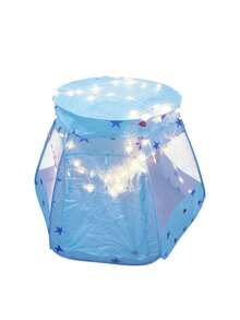 1 pieza Tienda de campaña infantil con diseño de estrella rosa en forma de hexágono con valla, casa pequeña de princesa y piscina de bolas, tienda de campaña tipo castillo, plegable, montaje rápido en 10 segundos, para niños (sin bolas de estrés ni lámpara), juguetes de playa para bebés, decoraciones de habitación para Navidad y Halloween, juegos de fiesta, regalos de cumpleaños para niños