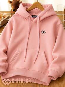 Sweatshirt Flannel Cold Weather Hoodie Children's  Sweatshirt Boy Girl Original Premium Everyday - Màu Hồng baby - Xem 1