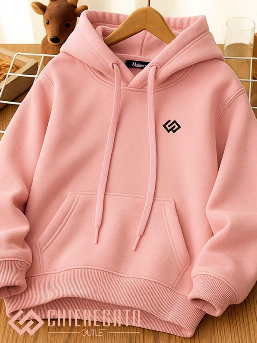 Sweatshirt Flannel Cold Weather Hoodie Children's  Sweatshirt Boy Girl Original Premium Everyday - Màu Hồng baby - Xem 1