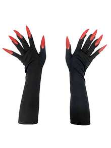 D EXCEED 1 Paar Damen Halloween Krallen Handschuhe - perfekt für Kostümpartys, Cosplay-Events, thematische Veranstaltungen und gruselige Feiern