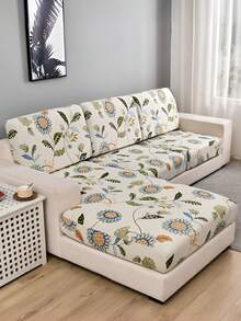 1 件防滑弹力装饰沙发垫套，牛奶丝面料花卉印花，色彩鲜艳，有单人/双人/三人/四人座尺寸可选，适合春、夏、秋、冬 - 彩色 - 查看 6