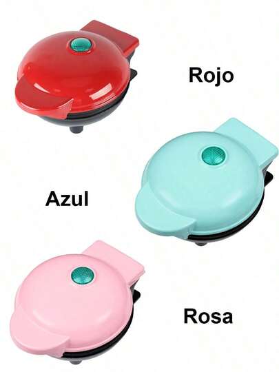 Prepare waffles, muffins, desayunos, almuerzos o aperitivos, cocina de waffles, máquina para hacer waffles, máquina para hacer waffles redonda, waffles para el desayuno, mini waffles para niños y familias, fácil de limpiar, antiadherente de doble cara, mini waffles