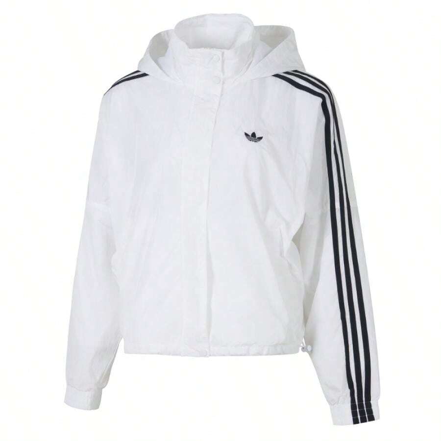 女士夹克/外套 3S WINDBREAKER，轻便舒适宽松休闲户外运动夹克 JX1450 - 白色/黑色 - 查看 1