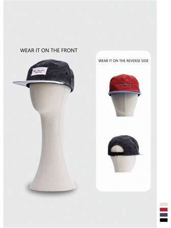 1 st. mjuk sommarhatt för utomhusbruk, mångsidig, snabbtorkande hatt med 5 paneler, unisex, stor storlek, minimalistisk hiphop, street skateboard, danshatt med platt brätte, sommarsolhatt för kvinnor, trendig basebollkeps med broderad bokstav