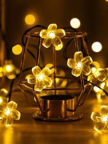 Solar Cherry Blossom String Lights – Waterproof Outdoor LED Fairy Lights For Garden, Patio, Lawn, Pathway & Tree Decor,