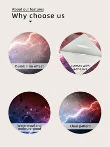 1 套适用于 Oculus Quest2 VR 耳机的科幻闪电和星空风格贴纸，自粘，防刮，适用于 VR 游戏、虚拟现实体验、设备展示、桌面装饰、VR 设备改造、创意装饰、个性化、更新