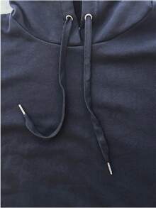 Sudadera con capucha de conciencia de la cinta azul del guerrero del cáncer cervical para hombres - Algodón ultra suave y transpirable, impresión de guerrero desgastado y diseño de cinta azul, ropa casual temática de cáncer, uso diario de primavera y otoño, ropa de caridad el cáncer (lavable a mano) - Negro con letras blancas, ajuste regular, cuello redondo y capucha con cordón, de la cinta de unidad, adecuada para promoción y comodidad - Negro - Ver 5