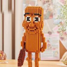 畅销意大利 Brainrot 活动玩偶积木、Tralalero Tralala 玩偶玩具，配有 Tralalero Tralala 积木、Tung Tung Tung Sahur 积木、Brr Brr Patapim、Brainrot Meme Shark 收藏动物玩偶礼物，适合粉丝玩具，适合女孩和成人 - 彩色 - 查看 6