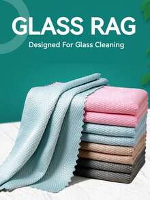 Microfiber Cloth, Fish Scale Glass Cleaning Cloth, Magic Glass Cleaning Cloth, Absorbent And Lint-Free, No Water Stains, Dishcloth And Household Use, Car Rearview Mirror And Window Cleaning Cloth, Car Wash Towel, Bathroom Mirror Cleaning Cloth, Multi-Purpose - Multicolor - View 10
