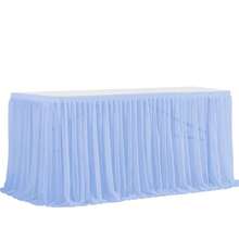 1pc Polyester Ruffled Table Skirt, Suitable For 48/72/96/108/168 Inch Rectangular Tables, Wrinkle-Resistant And Easy To Clean, Ruffle Hem Design, Ideal For Birthday, Party, Wedding, Bridal Shower, Celebration Decor - Multicolor - View 27