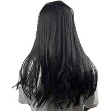 MOMO Mask For Adults - Terrifying Latex Horror Mask With Long Black Wig, Creepy Halloween Demon Costume, Perfect For Scary Cosplay Themed Party Props - 白色 - 查看 5