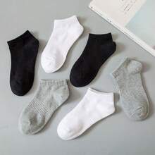 Kit 3 6 12 Meias Curtas Unissex Primavera Verão – Algodão Macio, Cano Baixo, Esportiva, Cores Sólidas 40-46 - Multicolorido - Visão 4