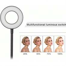 Aro De Luz Led Con Pinza Para Selfie - Negro - - Ver 2