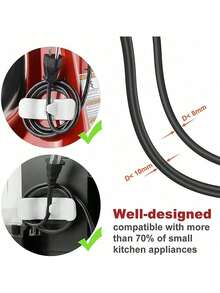 3Pcs Cord Winder Organizer For Appliance - Kitchen Appliance Cord Organizer Stick On, Cord Wrapper Winder Holder For Appliance, Adhesive Cord Keeper For Blender Mixer, Coffee Maker, Air Fryer,Kitchen AccessoriesHome Appliances Gadgets Tools Christmas Stuff Cooking Christmas