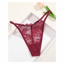 7 Pack Thong For Women Lace Underwear Stretch T-Back Tangas Low Hipster Panties S-XL