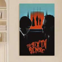 Framed The Sixth Sense Movie Poster Canvas Wall Art - Classic Horror Theme With Dramatic Red-Orange Hues, Perfect For Living Room & Bedroom Decor, Bedroom Wall Art | Dramatic Wall Art | Quality Print Art, Poster Wall Art, 2D Flat, Perfect For Room Decor Birthday Party Decor, Mother's Day New Year Easter Gift,  Home Living Room Office Wall Decor, Perfect Gift And Wall Decoration, Room Decor, Wall Art Decor, Wall Decor, Living Room.