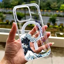 Funda para teléfono resistente a golpes, con carga inalámbrica magnética, de acrílico. Compatible con 16 Pro, 16 Plus y versiones anteriores. - transparente - Ver 1