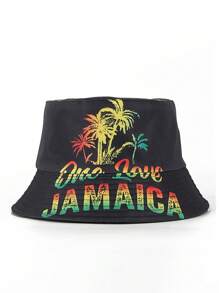 1 件女士/男士牙买加字母印花渔夫帽，时尚休闲百搭遮阳帽，适合户外运动、通勤、徒步旅行、钓鱼、海滩、情侣，适合日常使用 - A - 查看 8