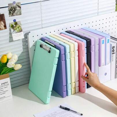 1 Pieza Organizador de Carpeta de Archivo A4, Caja Organizadora de Papelería de Alta Capacidad, Almacenamiento de Documentos de Examen Estudiantil, Pizarra Multifuncional