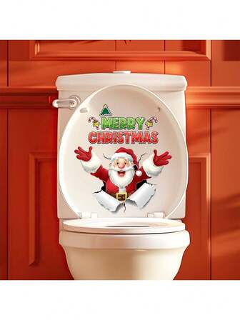 1 pièce Autocollant de toilette Père Noël Noël Bonhomme de neige Flocon de neige Autocollant de décoration. Matériau : PVC autocollant amovible et facile à déchirer. Convient pour la décoration des toilettes, de la salle de bain et de la maison. Décorez votre vie avec ce nouvel autocollant de décoration pour Noël, anniversaire, remise de diplôme. Décoration murale, de chambre, de cuisine.