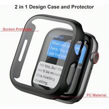 20255 Pack Case For Apple Watch Series 3 2 1 38mm With Tempered Glass Screen Protector Full Hard UltraThin Scratch Resistant Bumper Protective Cover For  38mm Accories 5 Colors - 黑色/玫瑰金/透明色/粉紅色/白色+適用於 41 毫米系列 9/8/7 - 查看 2