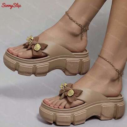 Sandalias Flip Flop con Lazo para Mujer | Chanclas Elegantes de Eva | Antideslizantes | Playa Piscina | +10 Colores